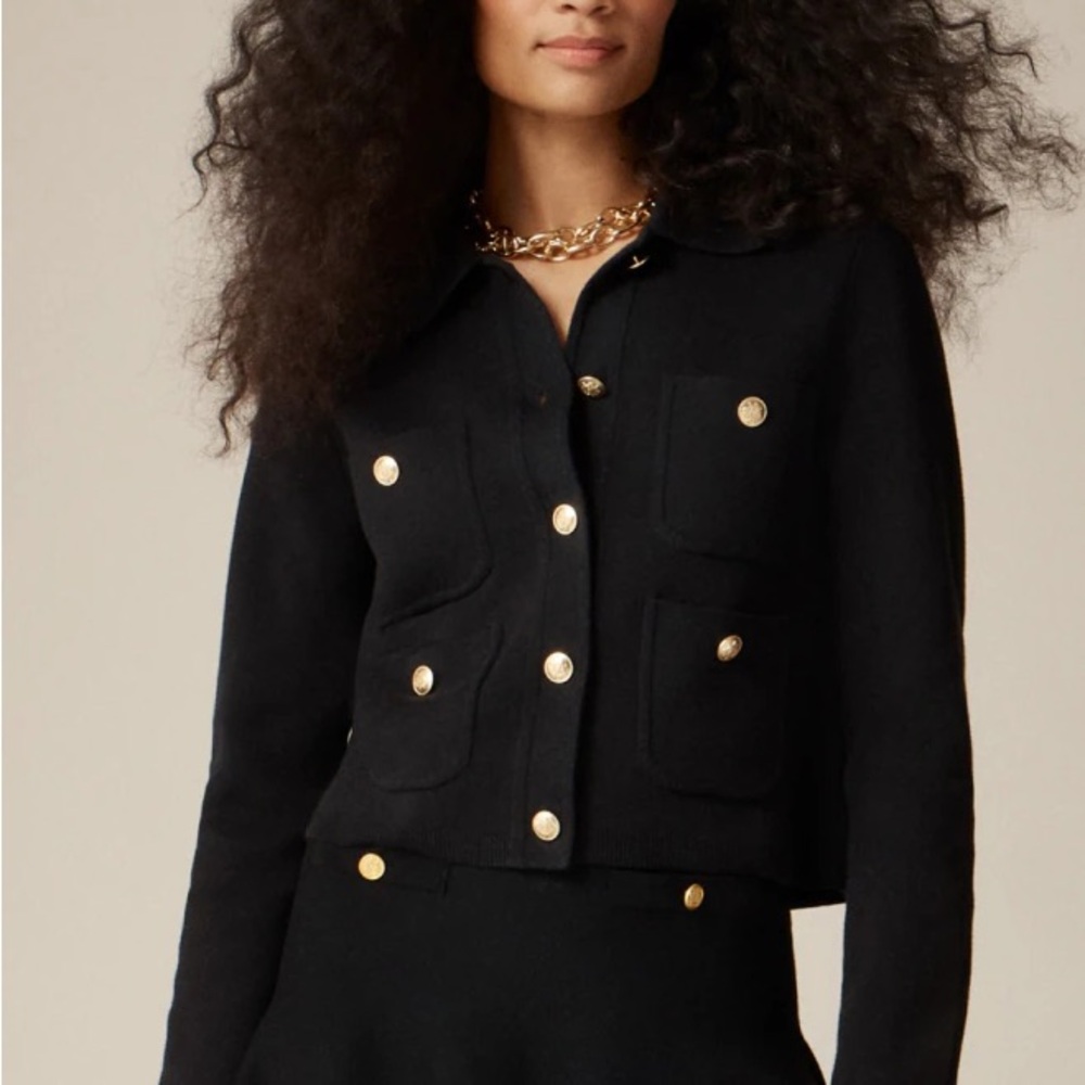 🆕 J Crew Patch-pocket Sweater Lady Jacket